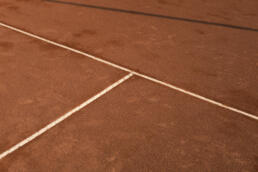 red tennis ground line